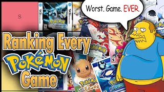 Ranking ALL The Mainline Pokemon Games  Tier List [upl. by Lanrev]