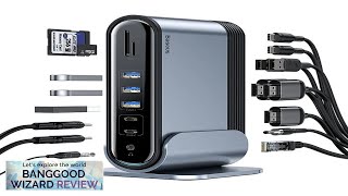 Baseus 17in1 TypeC Docking Station USB Adapter with USB202 USB303 USBC2 HDMI3 Review [upl. by Lebanna]