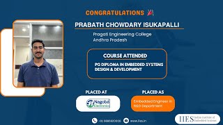 Student Testimonial  Prabath Chowdary Isukapalli placed Nagoba Electronics  IIES [upl. by Attehcram]