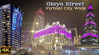 Most Popular Olaya Street Riyadh Saudi Arabia  Virtual City Walk [upl. by Matthia]