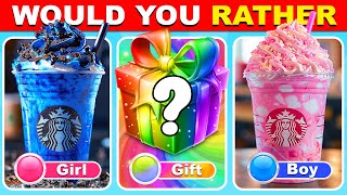 Would You Rather GIRL or BOY or Mystery Gift Edition ❤️💙🎁 Inside Quiz [upl. by Ayna]