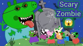 Zombie Apocalypse Peppa and George Meet Zombie  Scary Zombie Peppa Pig Funny Animation [upl. by Leia]