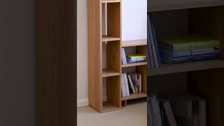 Solid Wood Bookcase Open Door Shelf Home Storage Ideas [upl. by Ahk]