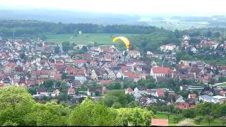 Gleitschirmfliegen am Rothenberg Schnaittach Mittelfranken Bayern [upl. by Laundes]