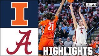 Illinois Fighting Illini vs Alabama Crimson Tide  Full Game Highlights  ESPN College Basketball [upl. by Hubing]