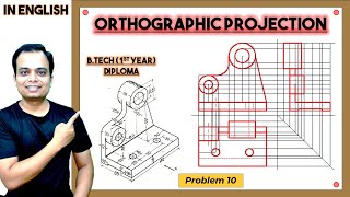 Orthographic ProjectionProblem 10 [upl. by Thielen]