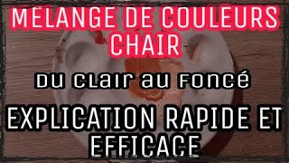 COMMENT OBTENIR LA COULEUR CHAIR EN 3 MÉLANGES 🖌️ [upl. by Gleda395]