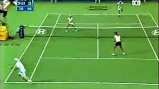 Federer amp Mirka vs Hewitt amp Molik  part 2 [upl. by Yr180]