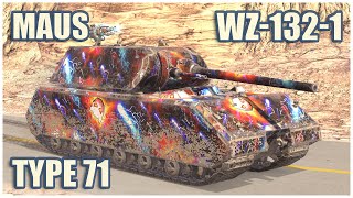 Maus Type 71 amp WZ1321 • WoT Blitz Gameplay [upl. by Bigford862]