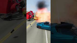 🚗💥🚙 Realistic Highway Car Crashes 06  Gavril Roamer Drag crossed the road carelessly  BeamNG [upl. by Tcideneb758]