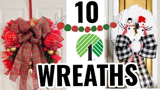 🎄10 DIY DOLLAR TREE EASY CHRISTMAS WREATHSALL STYLES quotI Love Christmas ep 10 Olivias Romantic Home [upl. by Peugia]