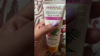 Patanjali Saundarya face wash review  patanjali facewash shorts youtube curlydishu review [upl. by Tisbee]