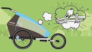 Bike trailer with the unique AirPad suspension  Croozer® [upl. by Mahgirb]