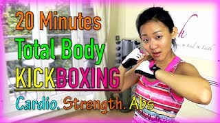 20 Minutes Total Body KICKBOXING Fat Burning Workout [upl. by Kesley696]