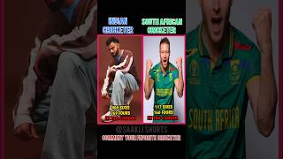 Indian Cricketer vs South African Cricketer 🏏 cricket india southafrica [upl. by Gnouh101]