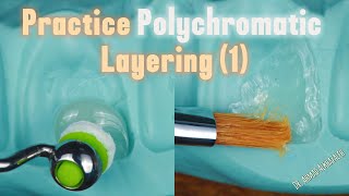 Polychromatic Dental Composite Layering Practice  Exercise 1 [upl. by Iot171]