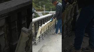 Demolding process of railing pouring mortar [upl. by Bendick]