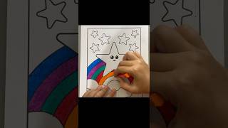 Coloring Twinkle Twinkle Little Star ⭐ 🌈 coloringforkids coloring coloringpages star [upl. by Sibelle]