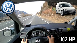 VW CADDY 20TDI 102HP  POV TEST DRIVE  Acceleration Autobahn City TopDrivePOV [upl. by Alyn]