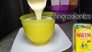 FÁCIL Mezcla Leche Condensada y maizena y prepara este postre con 4 Ingredientes sin horno ni huevo [upl. by Afihtan]