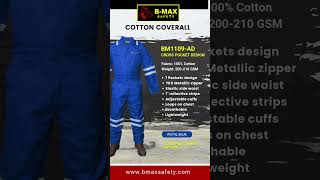 COTTON COVERALL CROSS POCKET safetyfirst safety ppe garmentsindustry coverall [upl. by Edithe]