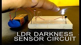 How to make LDR Darkness Sensor Circuit Simple DIY [upl. by Eisenstark370]