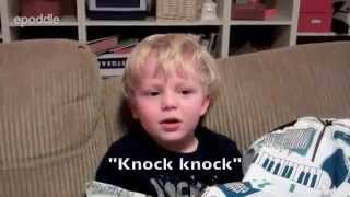 3yearold tells terrible knockknock jokes [upl. by Treblig]