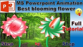 🔥make a floral flower design in powerpoint💯👍 msoffice powerpointanimations [upl. by Edialeda312]