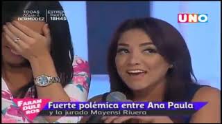 Faranduleros  Fuerte Polemica entre Ana Paula y Mayensi Rivera  Jueves 20 de Abril 2017 [upl. by Aihsema318]