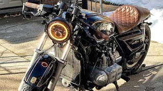 1982 GL 1100 Honda Goldwing Cafe Racer Start up Straight Pipe Exhaust [upl. by Niak]