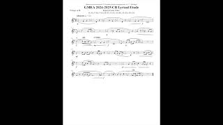 GMEA 20242025 CB Lyrical Etude Trumpet [upl. by Dynah]