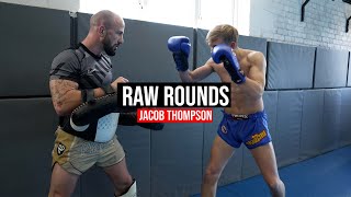 Raw Rounds Jacob Thompson Muay Thai Pad Work  Siam Boxing [upl. by Jayne628]