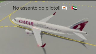 Paphos  Izolirani Intl Airbus A320 Qatar Airways  Vôo completo  PTFS Roblox [upl. by Kallman592]