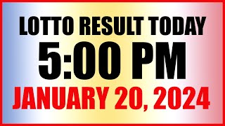 Lotto Result Today 5pm January 20 2024 Swertres Ez2 Pcso [upl. by Yelah347]