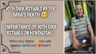 10th day rituals after babas deathImportance of 10th day after death in Hinduism hinduism [upl. by Ecnerual]