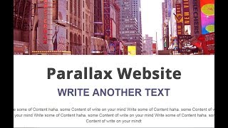 Complete Parallax Website Using HTML and CSS Tutorial [upl. by Bluhm]