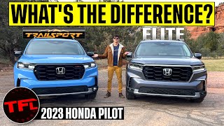 The 2023 Honda Pilot TrailSport amp Elite Arent NEARLY as Similar as You ThinkHeres Why [upl. by Aneetsyrk900]