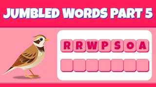 Jumbled words 5 I Fun Word Scramble Quiz  Guess the Words with Hints  Play amp Learn I [upl. by Niwrehs]