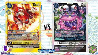 DIGIMON TCG Local match ShineGreymon Yellow vs Numemon X Black  TEA COFFEE AND GAMES [upl. by Maxie743]