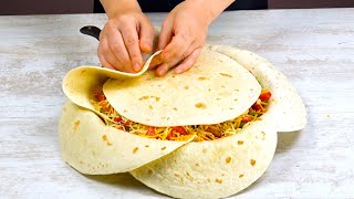 Mettez 7 tortillas comme ÇA dans la poêle et attendez 40 minutes Ouah [upl. by Atinrev]