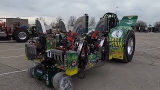 Pulling Tractors Unloading at 2023 NFMS Championship Tractor Pulls [upl. by Inttirb]