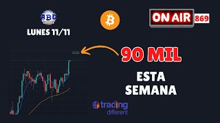 AL PUNTO 5TO MAXMO HISTORICO Análisis en vivo de bitcoin V869 [upl. by Gnoh]