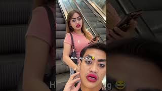 Sege Lang 😂 funny comedy duet makeup prank filterprank funnyprank komedi filterchallenge [upl. by Ahsenot]