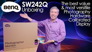 Unboxing BenQ SW242Q  SW240 worthy successor amp arguably the best value hardware calibrate display [upl. by Neona376]