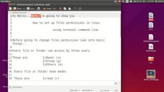 Change files permissions using terminal in linux [upl. by Elleinnad]