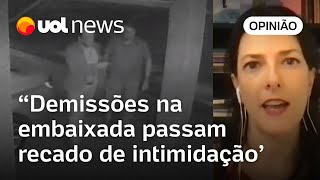 Bolsonaro em embaixada Demissão de funcionários intimida a imprensa por retaliação a fontes  Fibe [upl. by Ahsilram]