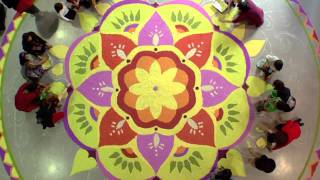 Vancouver Celebrates Diwali  Creating Rangoli [upl. by Htnicayh]