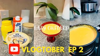 VLOGTOBER EP 2 QUICK amp EASY HOMEMADE CUSTARD  ONLY 4 INGREDIENTS  SOUTH AFRICAN YOUTUBER [upl. by Kilgore]