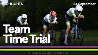 Team Time Trial Mixed Relay highlights  2024 UCI Road World Championships [upl. by Sila110]