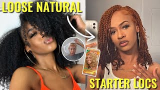 MY HAIR TRANSFORMATION  6 Years Loose Natural to Starter Locs  Dyeing My Hair GINGER [upl. by Bores]